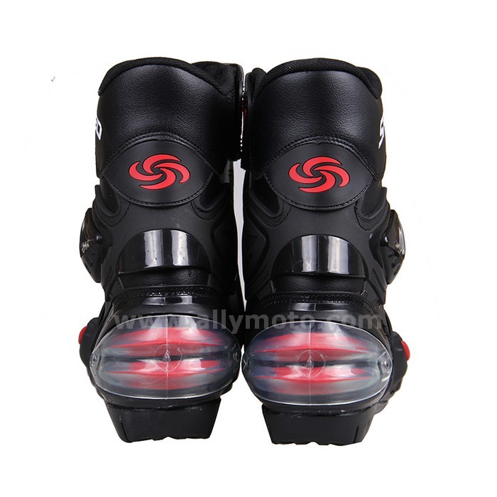 131 Motorcycle Boots Wear-Resistant Microfiber Leather Racing Motocross Mid-Calf Shoes@4